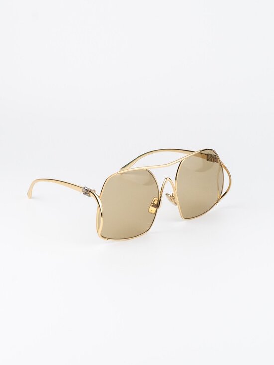 Miu Miu Women Sunglasses Gold Yellow Pilot MUA55S 5AK10R NEW AUTHENTIC main image 11